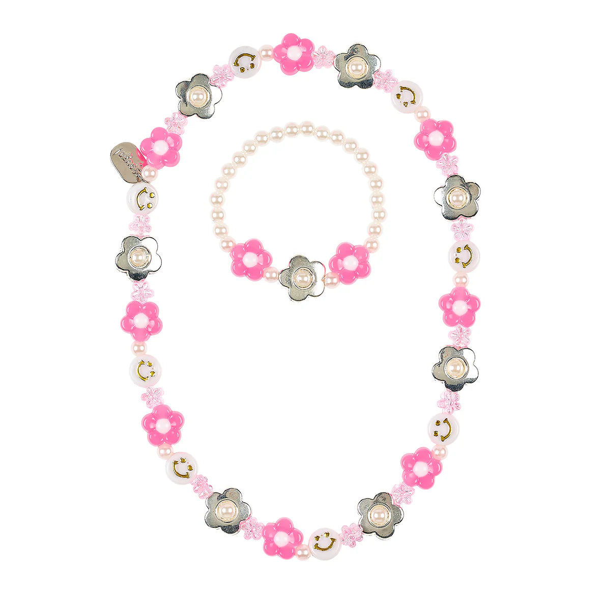 SOUZA Jessie ketting en armband - flower pink