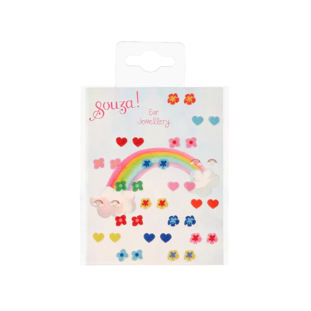 SOUZA oorstickers 19paar - flowers/ hearts