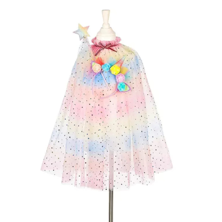 SOUZA Unicorn verkleedset cape, tiara en toverstaf - 5/7jaar