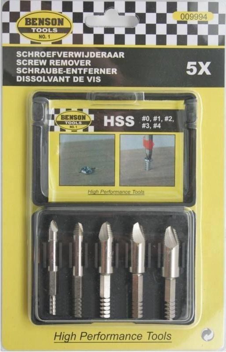 Benson Schroefverwijderaar 5 dlg