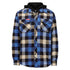 HARD YAKKA Quilted hemd m/kap flanel - L - Blauw