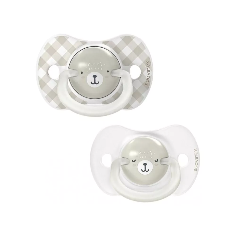 SUAVINEX Night&Day Fopspeen 2st. - grijs - 0/6m
