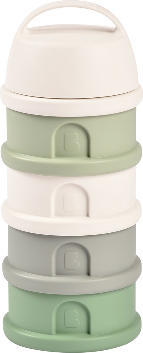 BEABA Stapelbare dosseerdozen 4 dlg - cotton white/sage green