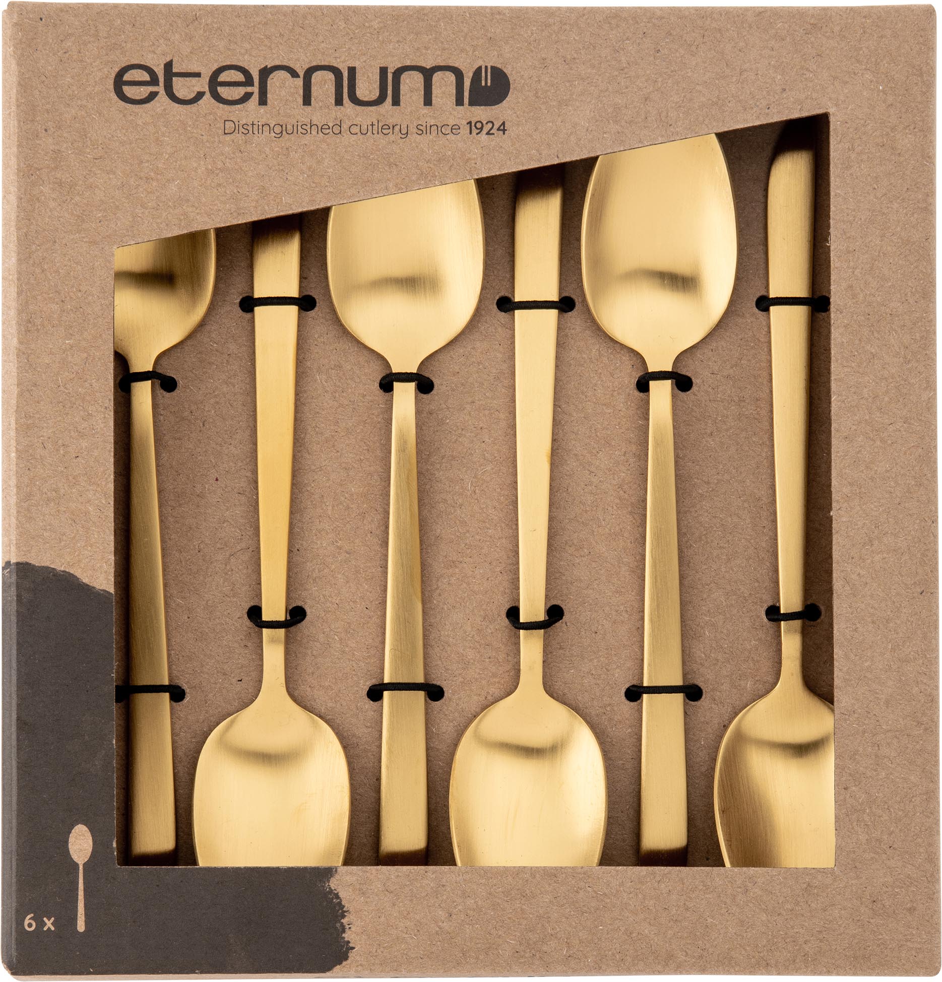 Eternum ORCA koffielepels - 6stuks - gold mat