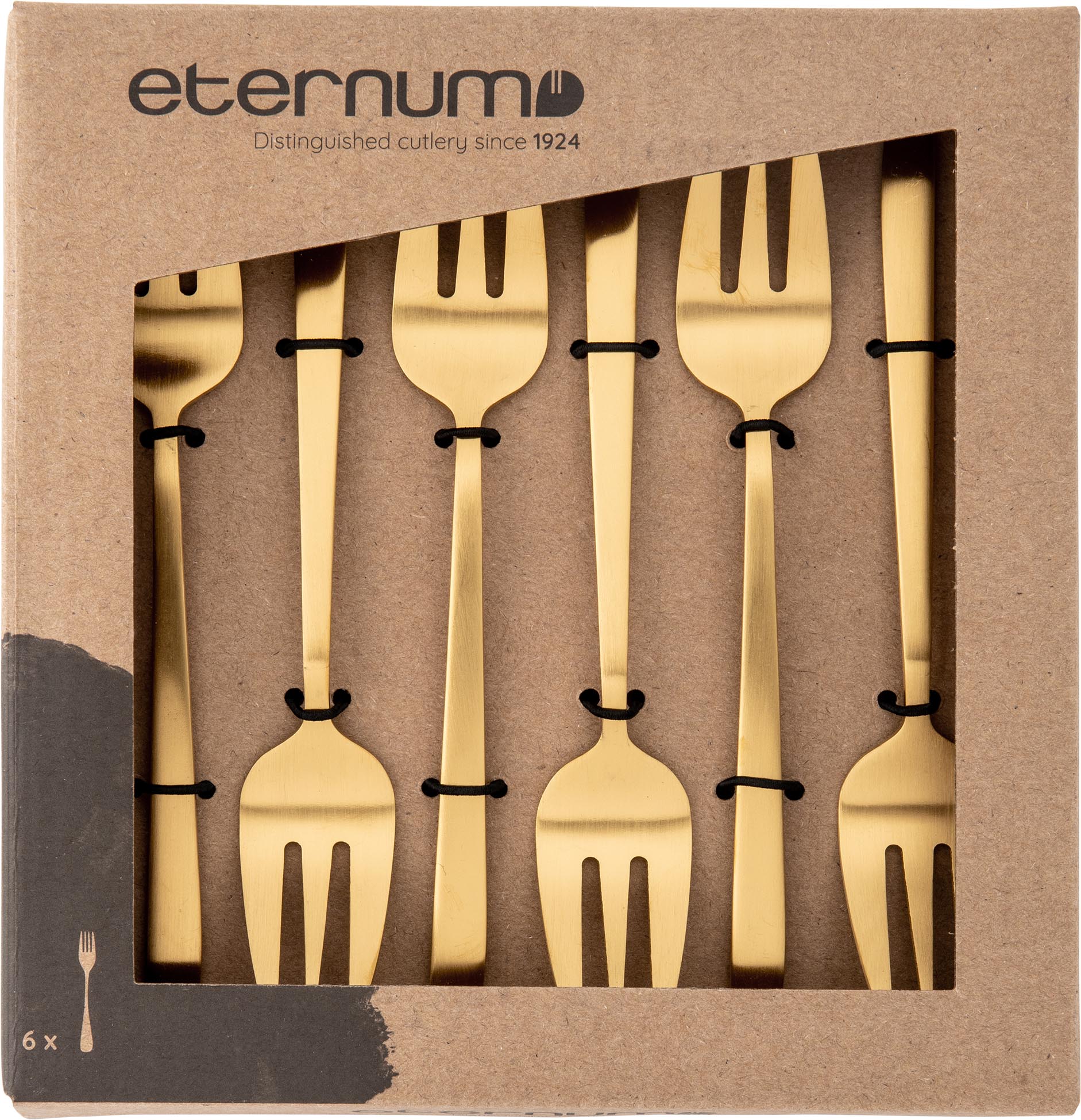Eternum ORCA taartvorkjes - 6stuks - gold mat