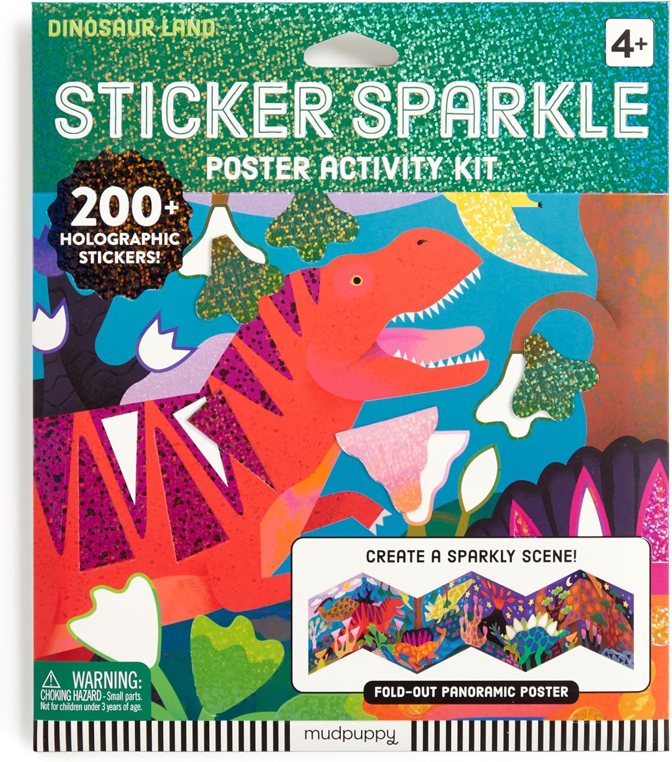 MUDPUPPY Stickerposter - Dinosaurusland