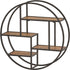Castro wandrek rond - 75x21x75cm - zwart metaal/ mangohout