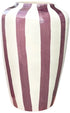 VAL Funky flower vaas medium - aubergine stripes