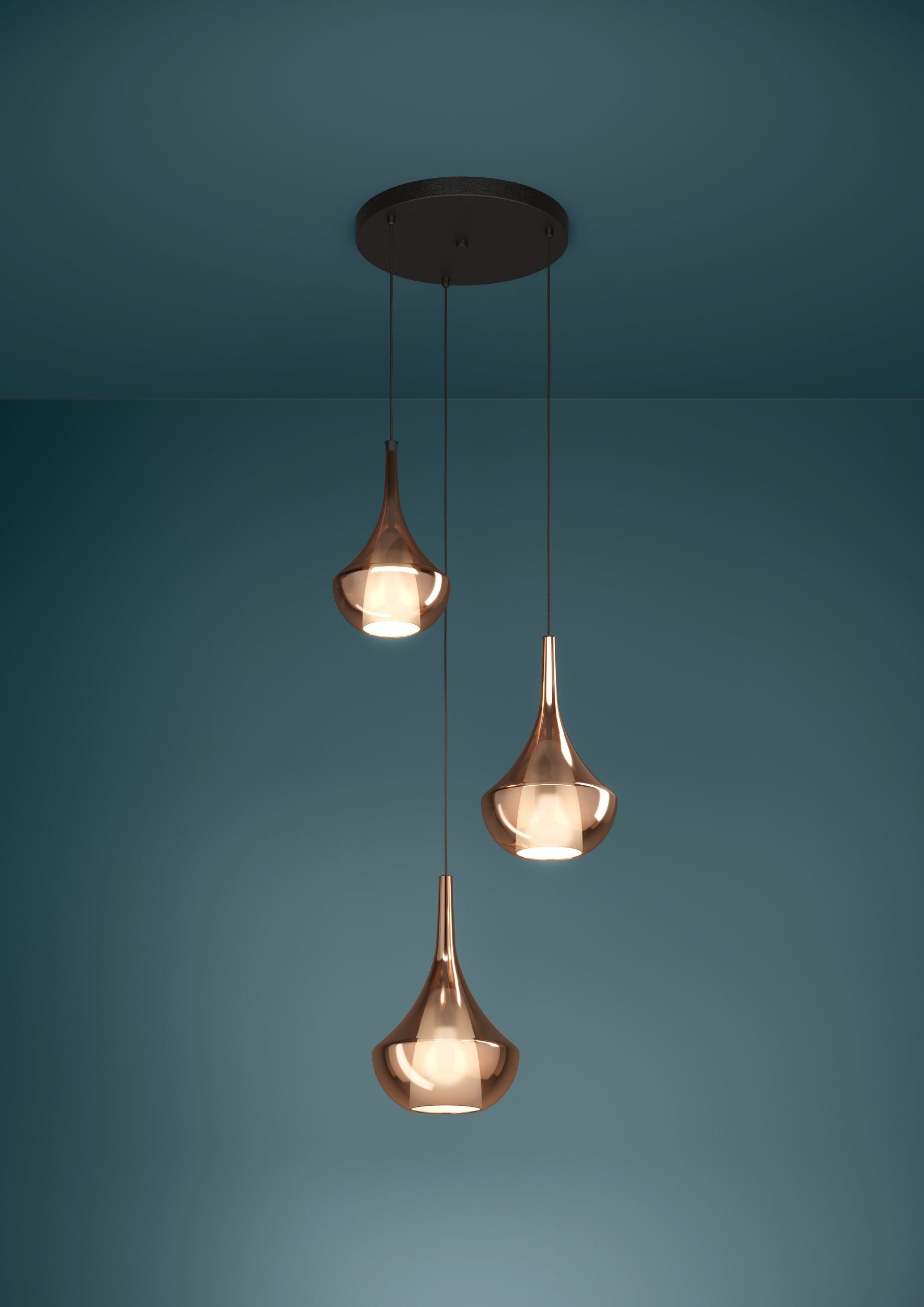 Eglo ALMOSTER hanglamp - 3x E27 - Zwart
