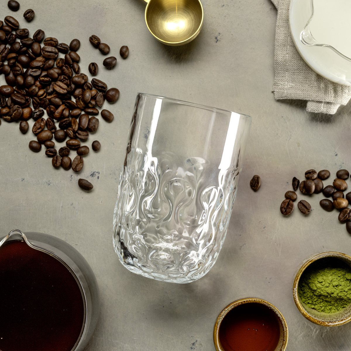 LEONARDO Gocce latte macchiato glazen met onderzetter 6st.- 390ml