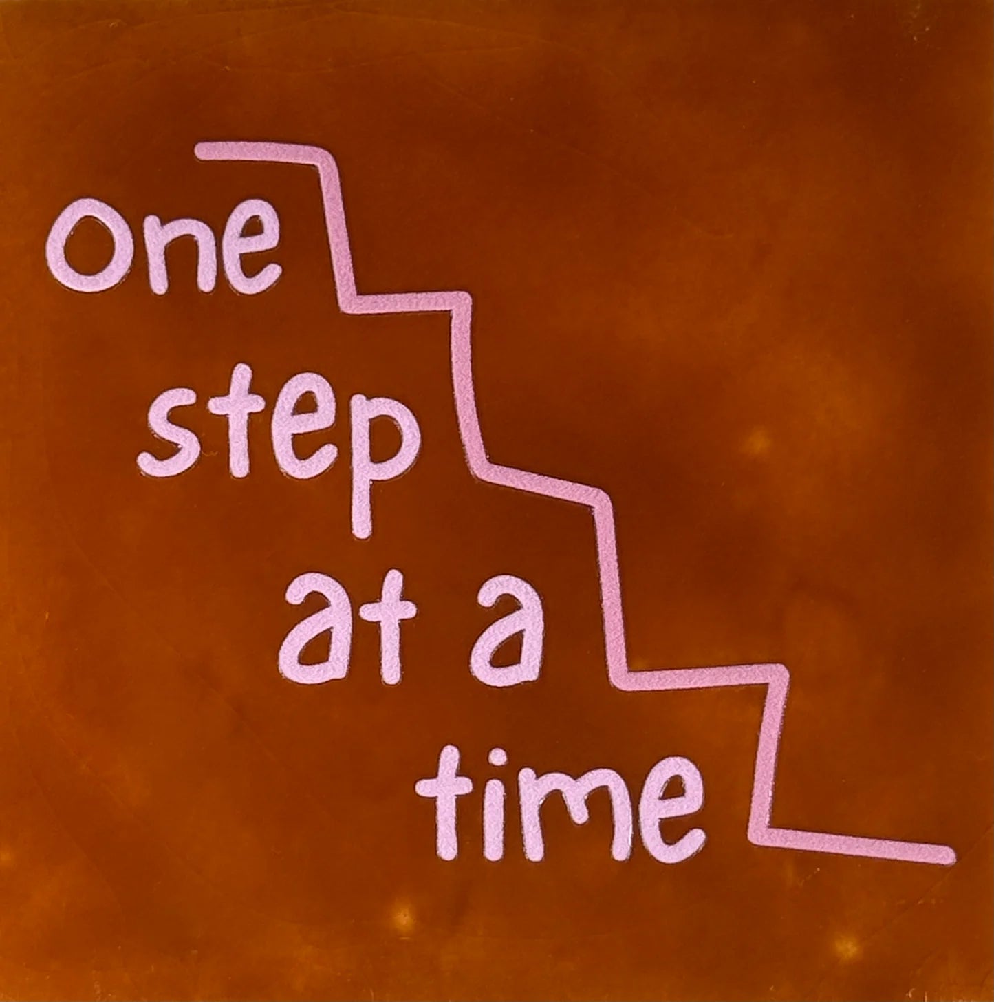 YETT Tegeltje - One step at a time - terra/combi