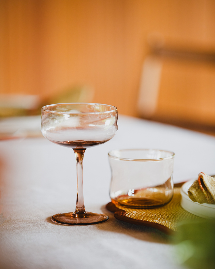 PAVEAU Swirl coupe glasses 2st.- glow