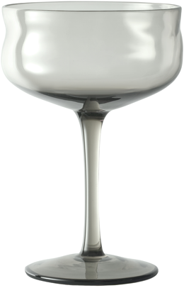 PAVEAU Swirl coupe glasses 2st.- mist