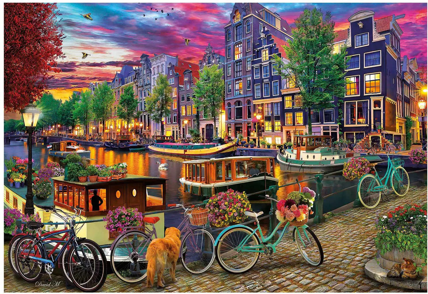 EDUCA Puzzel 6000st.- Fietsen in Amsterdam
