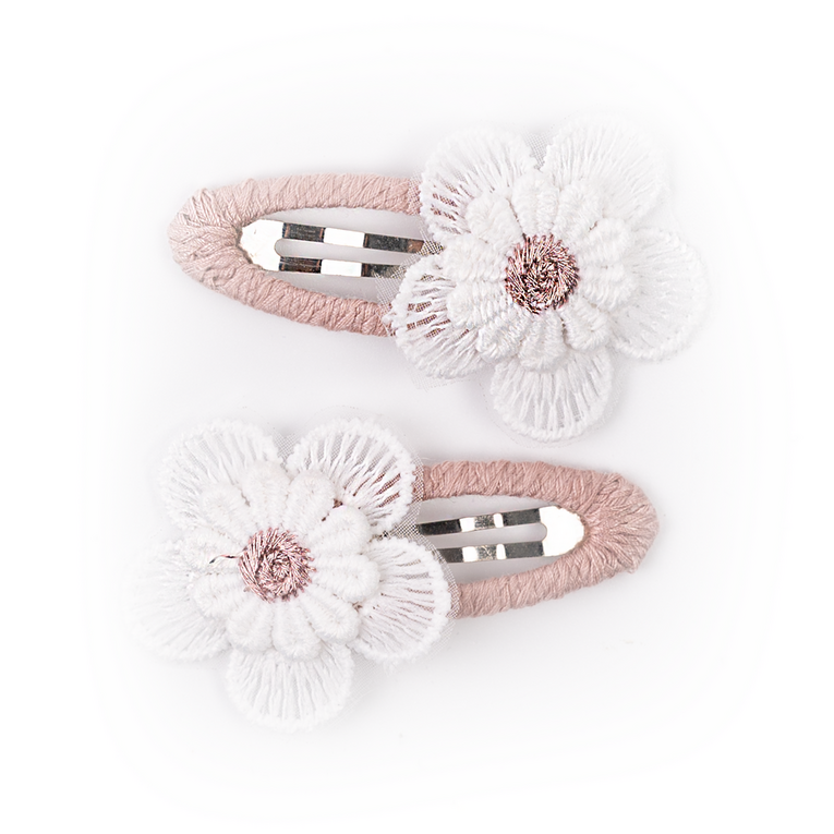 BUSY LIZZIE Haarspelden - Bloem - roze