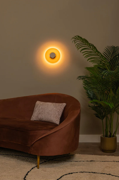 Lucide SANTIAGO - Wandlamp - D23 cm - Amber