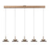 Lucide SANTIAGO - Hanglamp -  5x10W - Amber