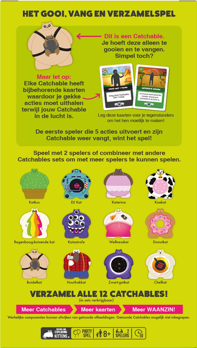 Exploding kittens Booster 2 uitbreiding - Catchables Katkus & Buidelkat