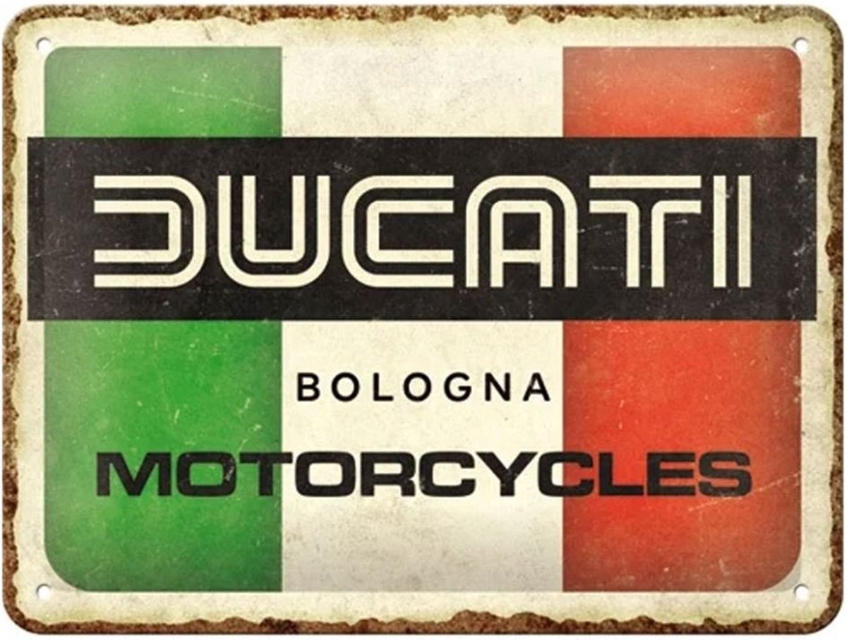 Tin sign 15x20cm - Ducati Italy Giugiaro logo