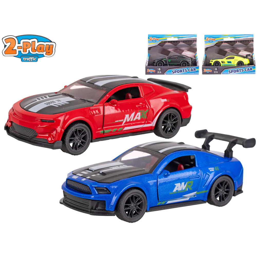 2PLAY Sportauto die cast pull back - 11.5cm