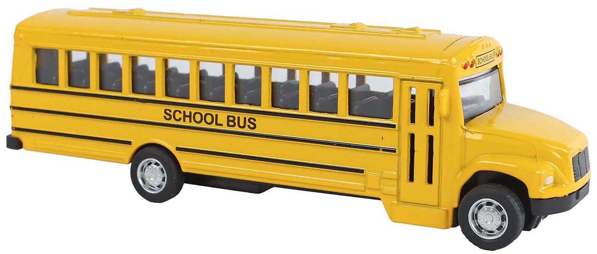 2PLAY Amerikaanse schoolbus 14cm - die cast pull back