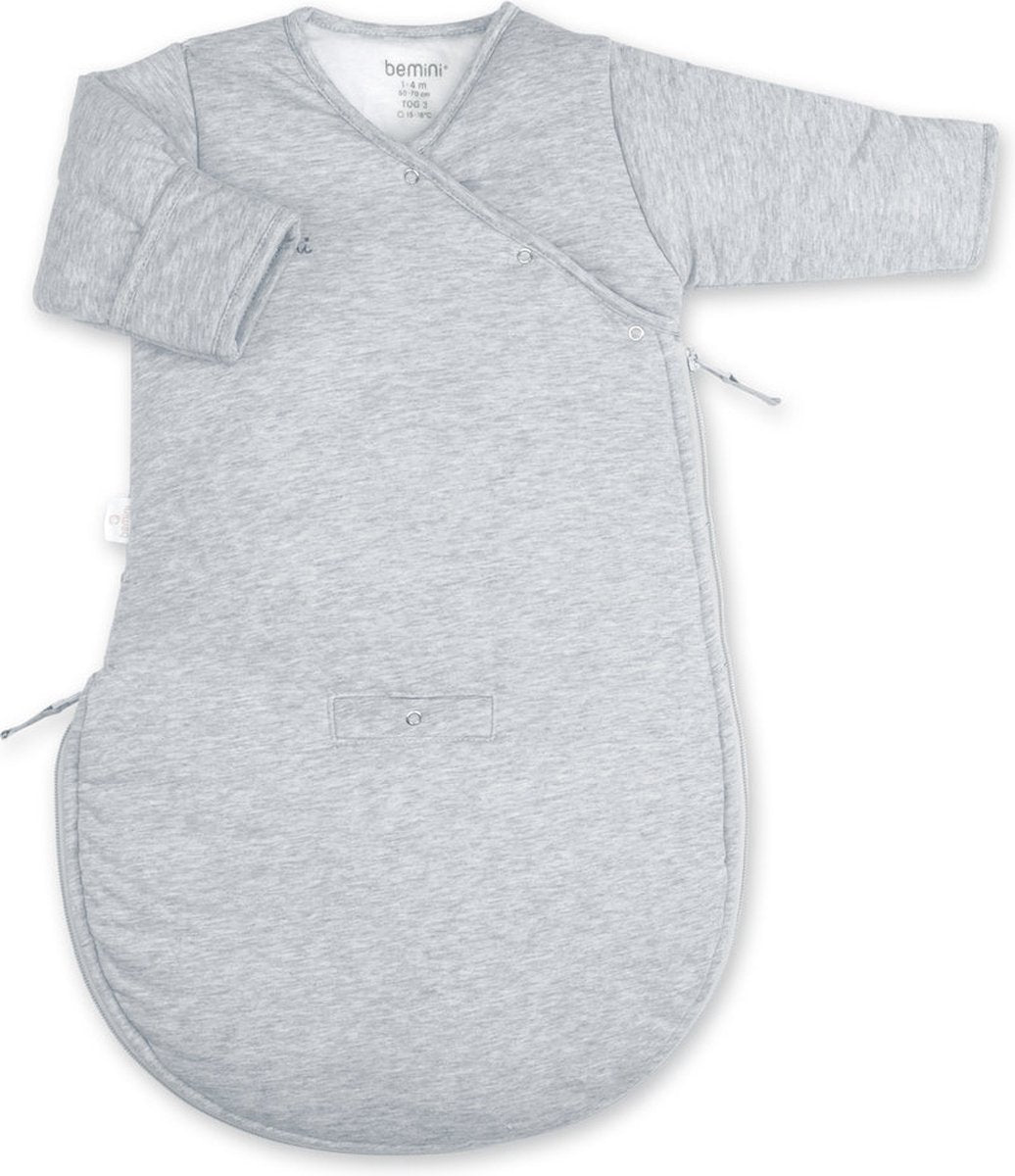 BEMINI Magic Bag slaapzak 1-4m - pady jersey mix grey
