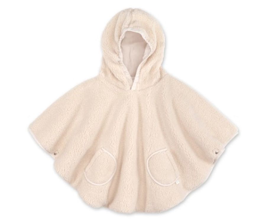 BeMini Poncho teddy outside + jersey ficelle