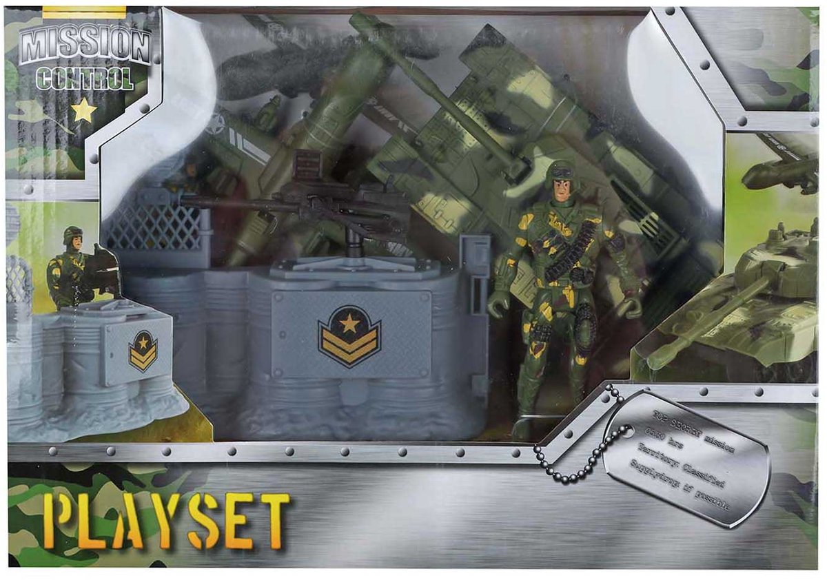 MISSION CONTROL Speelset met tank 18.5cm - 4dlg