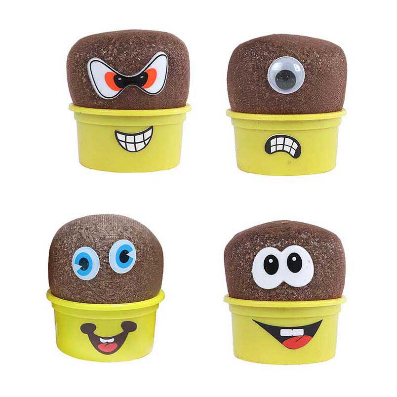 Grasvriendje mini monster - 7.5x7.5cm - ass.  (prijs per stuk)