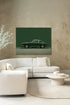 Green Porsche - 80x120cm - in kader glas