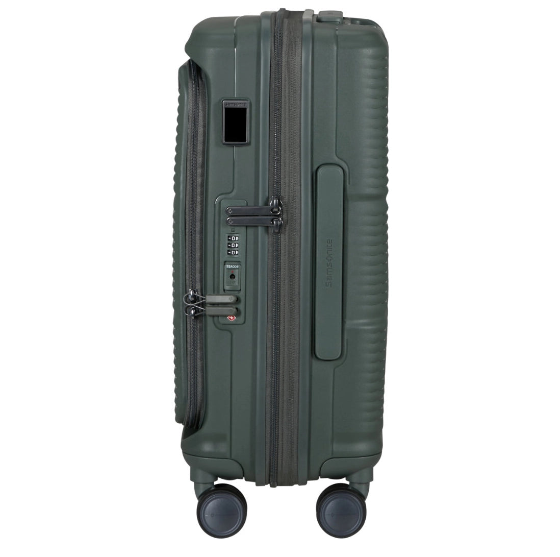 SAMSONITE PARALUX spinner reiskoffer uitbreidbaar 55x20cm - olijfgroen 55 x 39 x 26 cm