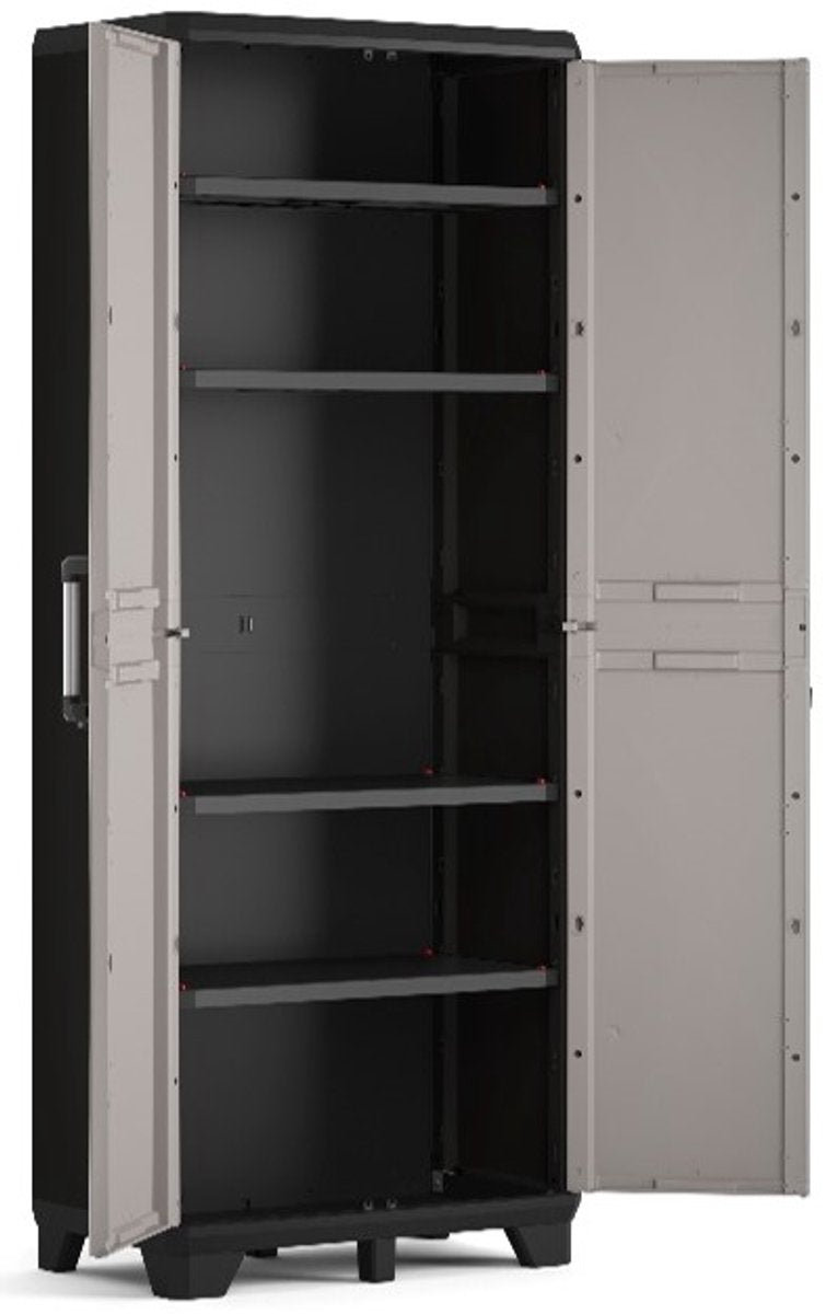 KETER Pro hoge opbergkast - 39x68x173cm - zwart
