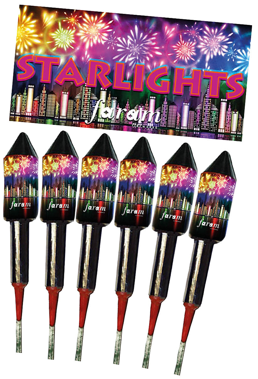 Vuurwerk Starlights - 6 pijlen