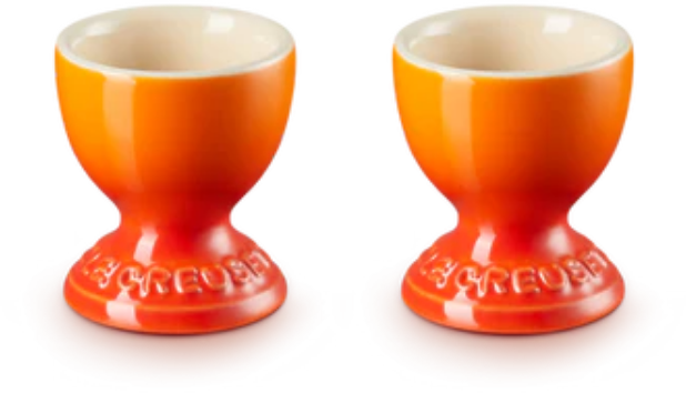 LE CREUSET Eierdopjes set/ 2 - oranjerood TU UC