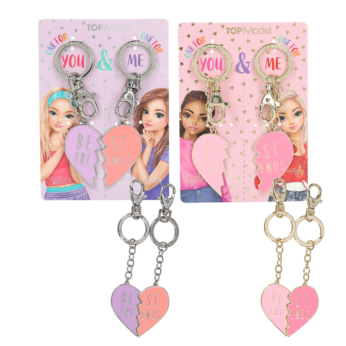 TOPMODEL Sleutelhanger hart BFF