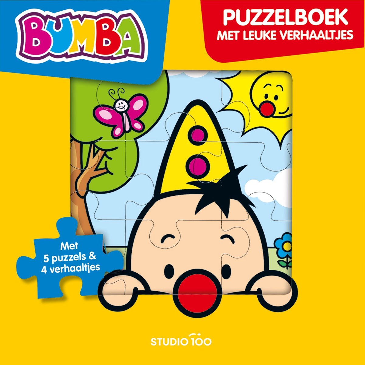 BUMBA Puzzelboek met leuke verhaaltjes - geel