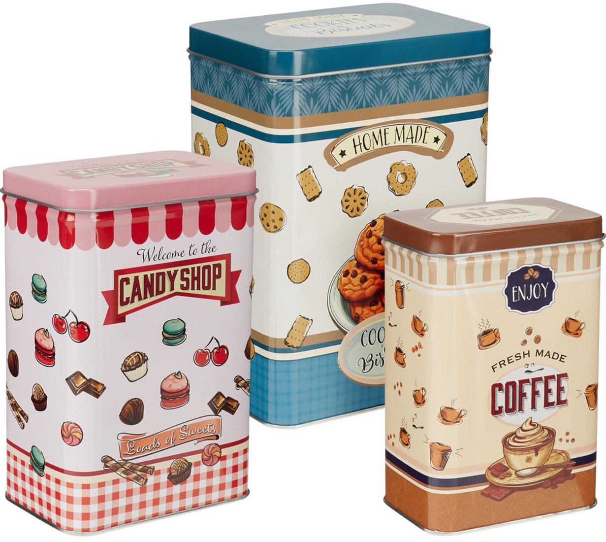 Set 3 voorraadblikken