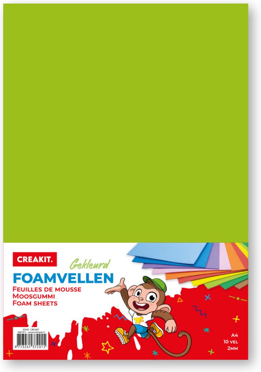CREAKIT Foamvellen A4 mix - 10vellen 2mm