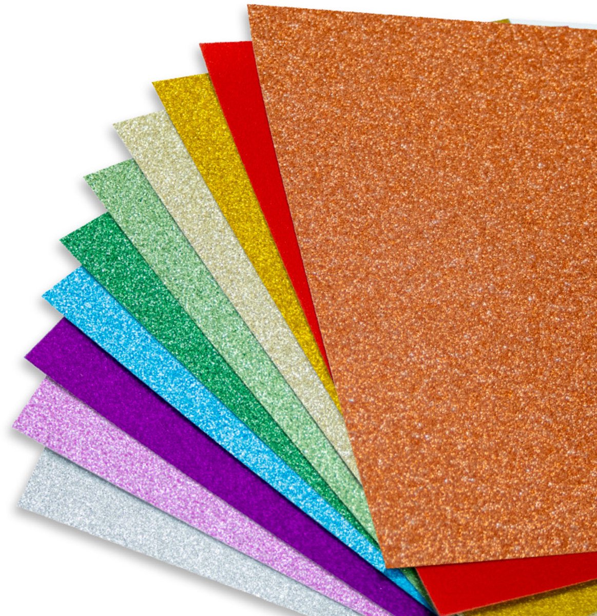 CREATKIT Glitterkarton A4 mix - 10vellen 250g
