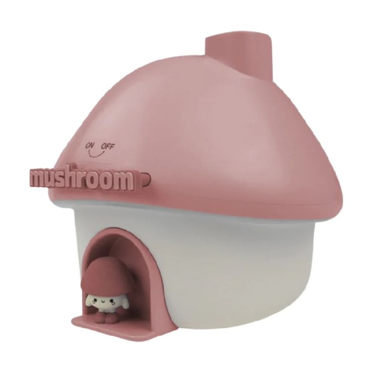 MAMELOU Luchtbevochtiger - Mushroom House - roze