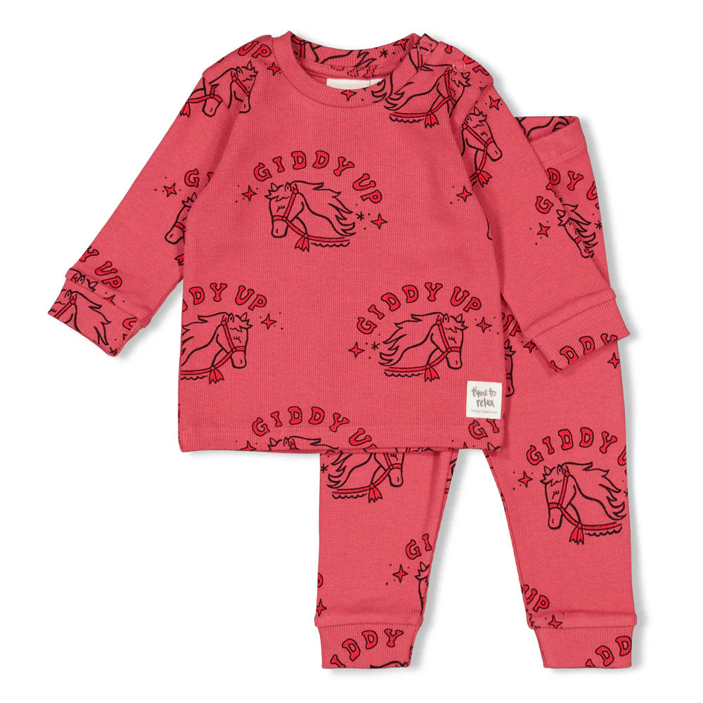 FEETJE Howdy Holly pyjama - berry - 116