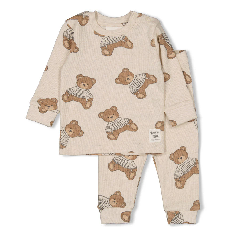 FEETJE Teddy Bear pyjama - offwhite mel.- 74