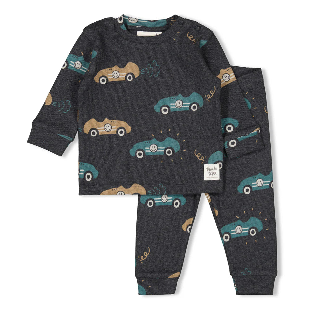 FEETJE Ricky Racer pyjama - antraciet mel.- 104