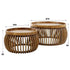 Tweak curve salontafel set van 2 - massief mango zand