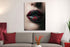 Glasschilderij donkere lippen - 60x80cm