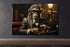 Glasschilderij aap aan de bar - 80x120cm