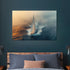 Glasschilderij zeilboot op zee - 120x80cm