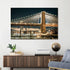 Glasschilderij Brooklyn Bridge - 120x80cm - met 3D reliëf