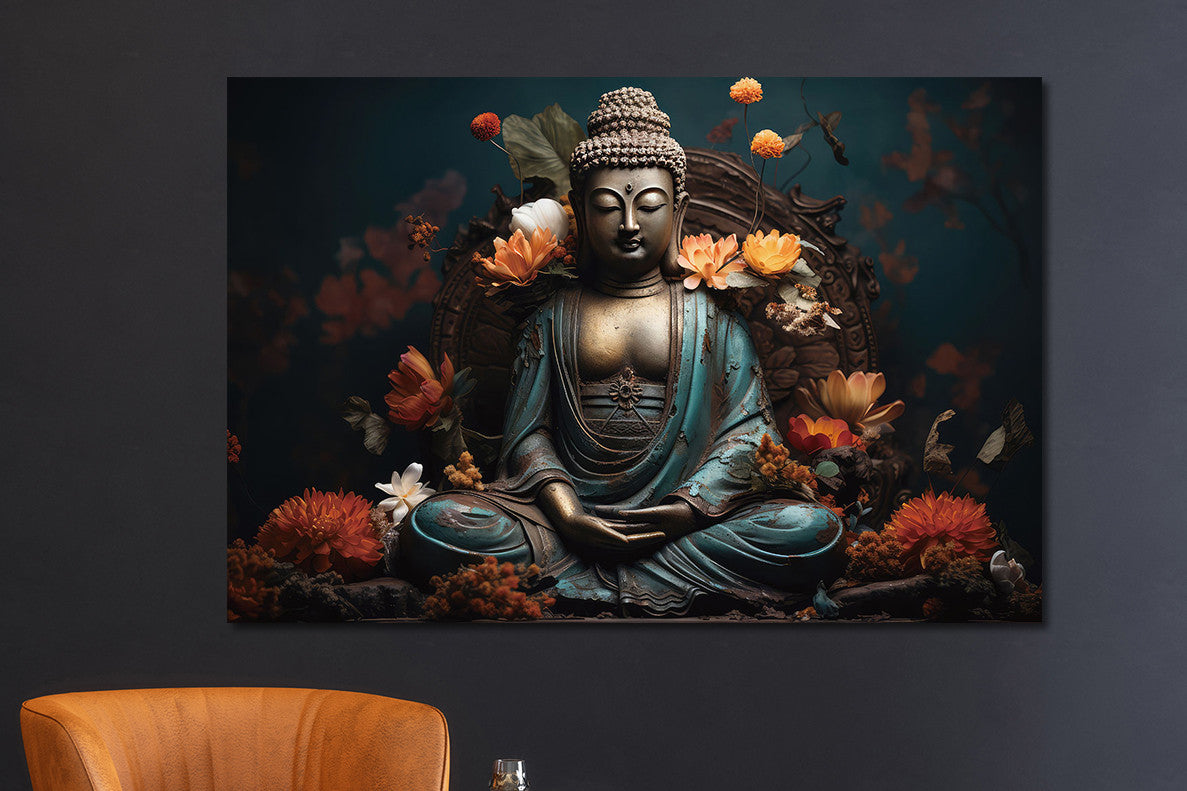 Glasschilderij boeddha - 120x80cm