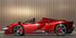 Glasschilderij rode sportwagen - 160x80cm